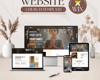 Wix Church Website Template: Modern Ministry Design | Sermon & Event Booking Website