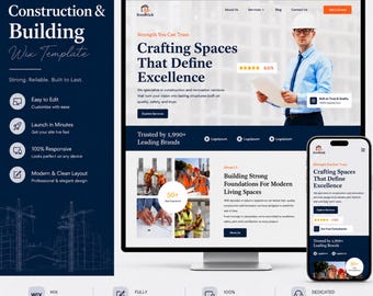 Construction Wix Website Template | Modern Business Theme (Wix Studio)