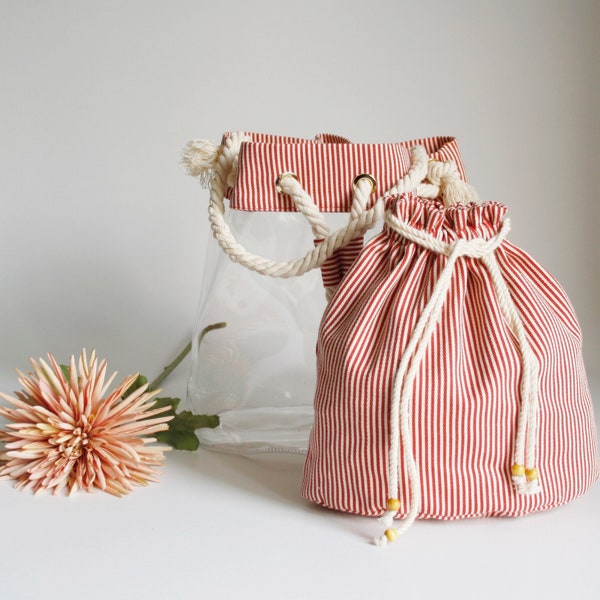 Clear Bucket Bag Etsy