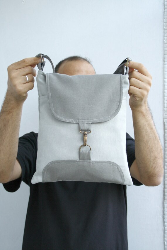 Items similar to Gray and Dark Gray Bag Adjustable strap // For Dady