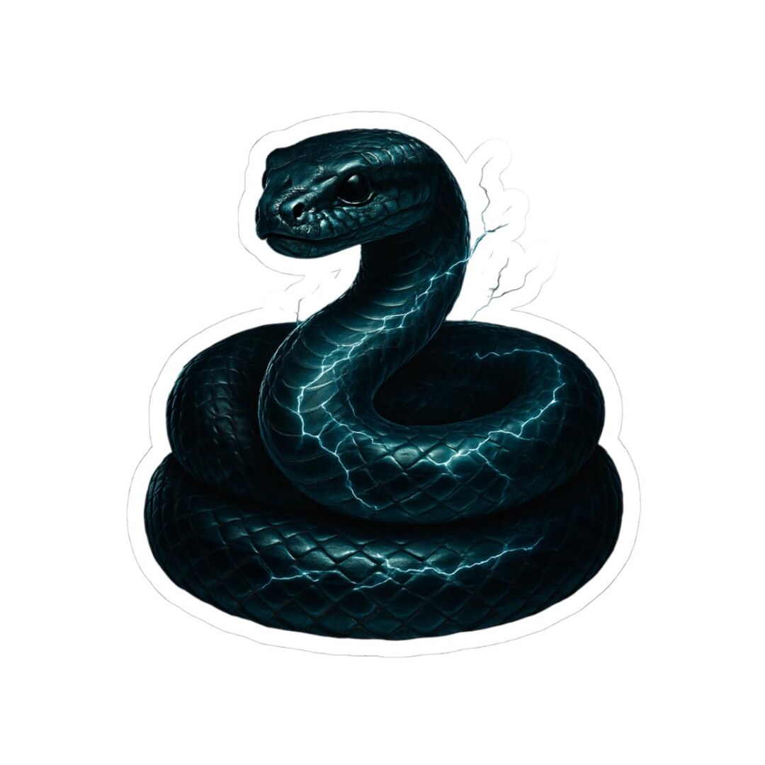 Electric Blue Snake Sticker | Kiss-cut Sticker - Etsy