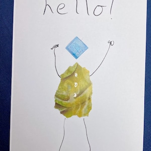 Inclusive Non-Binary Collage Greeting Cards, Abstract Artwork, Pride DEI Celebration