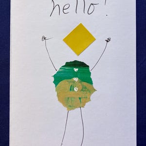 Non-binary People Collage Greeting Cards, Pink, Aqua, Stripe