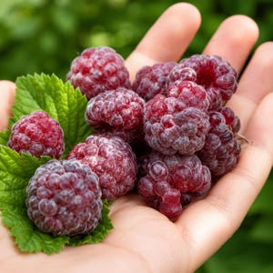 Glencoe Raspberry Plant, Thornless Purple Raspberry, Live Raspberry Starter Plug, Sweet Berry Plant, Compact Fruit Bush, Bare Root Plant