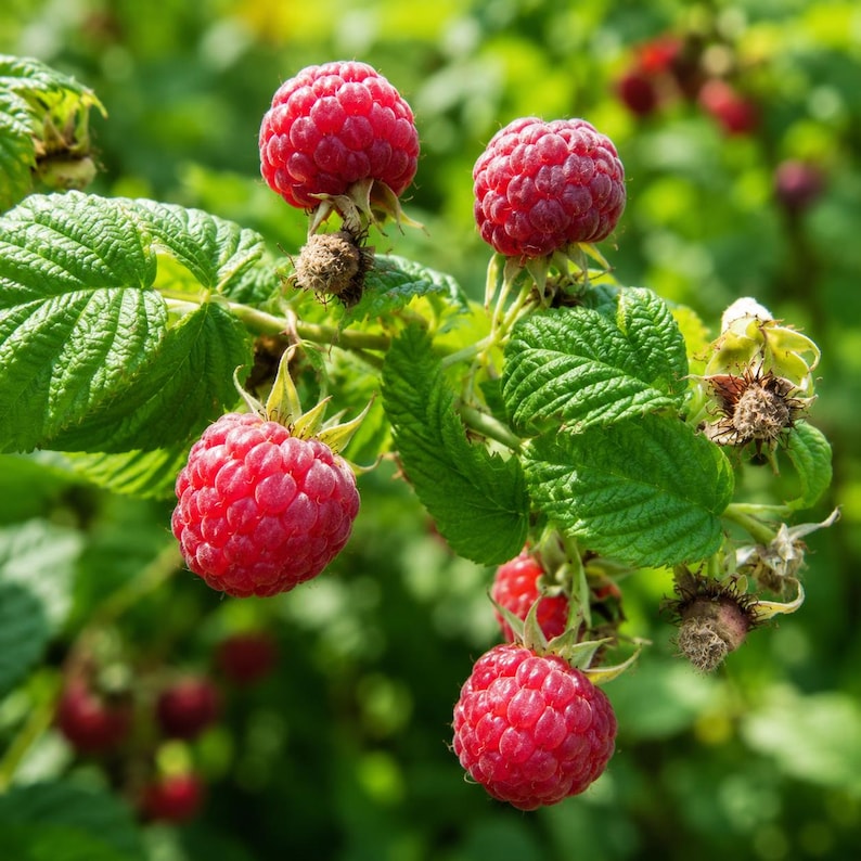 Glencoe Raspberry Plant, Thornless Purple Raspberry, Live Raspberry Starter Plug, Sweet Berry Plant, Compact Fruit Bush, Bare Root Plant