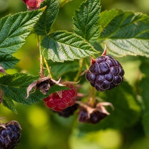 Glencoe Raspberry Plant, Thornless Purple Raspberry, Live Raspberry Starter Plug, Sweet Berry Plant, Compact Fruit Bush, Bare Root Plant