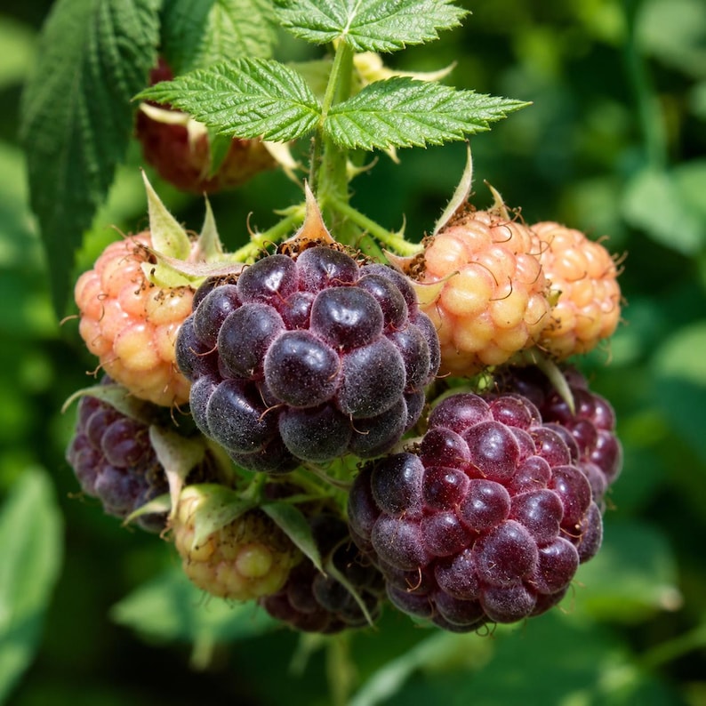 Glencoe Raspberry Plant, Thornless Purple Raspberry, Live Raspberry Starter Plug, Sweet Berry Plant, Compact Fruit Bush, Bare Root Plant