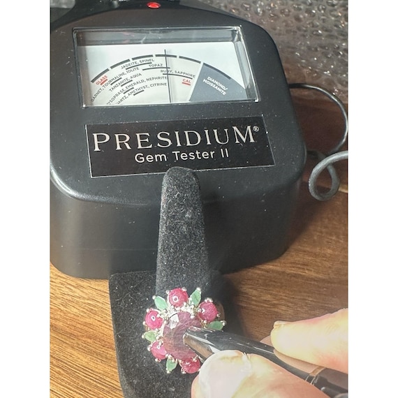 925 Sterling Silver Ring Ruby Emerald Natural Gem… - image 6