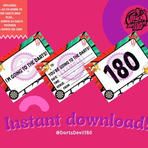 Darts Sign | Ally Pally, Christmas Darts, 180 Bonus (Instant Download) Birthday - Gift