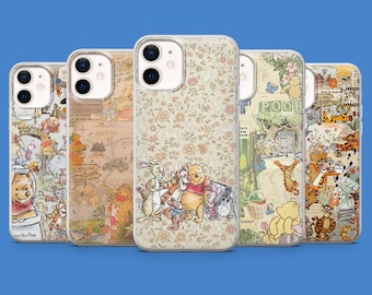 Winnie The Pooh Phone Case Honey Bear Cartoon Cover for iPhone 17 Pro, 16, 15, 14, 13, 12, Samsung S26, S25, S24, S23, A56, Pixel 10A, 9A