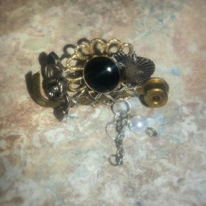 Steampunk Pin - Hearts & Filigree