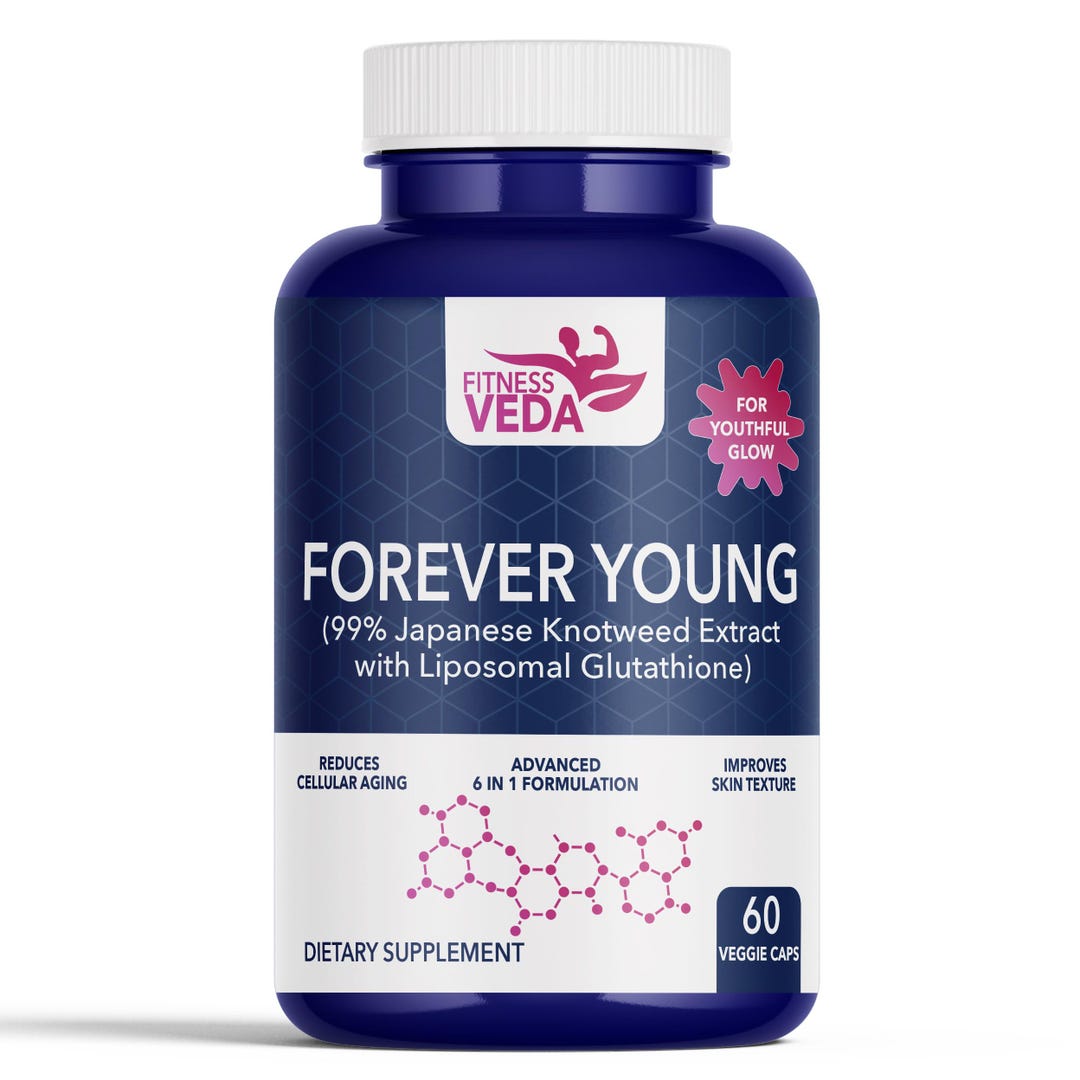 liposomal glutathione supplement japan Forever Young Advanced Capsules | Liposomal Glutathione & Japanese Knotweed  Extract | Plant-based Wellness Supplement | 60 Capsules