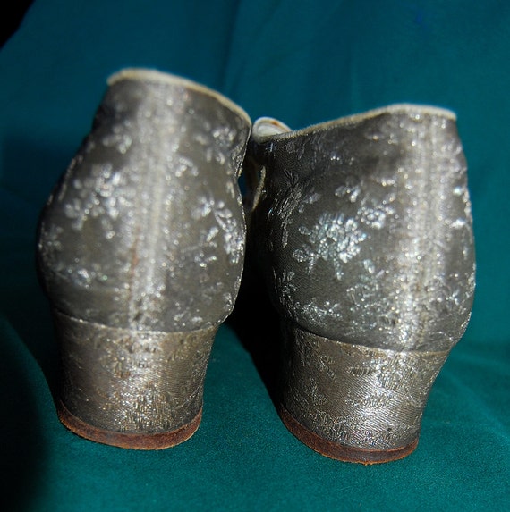 antique silk shoes - image 4