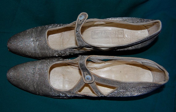 antique silk shoes - image 2