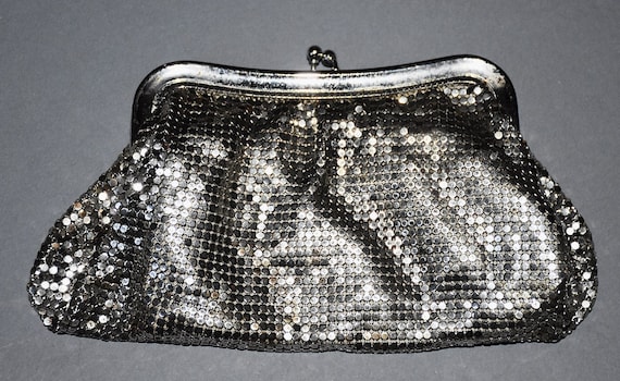 vintage whiting and davis mesh clutch - image 1