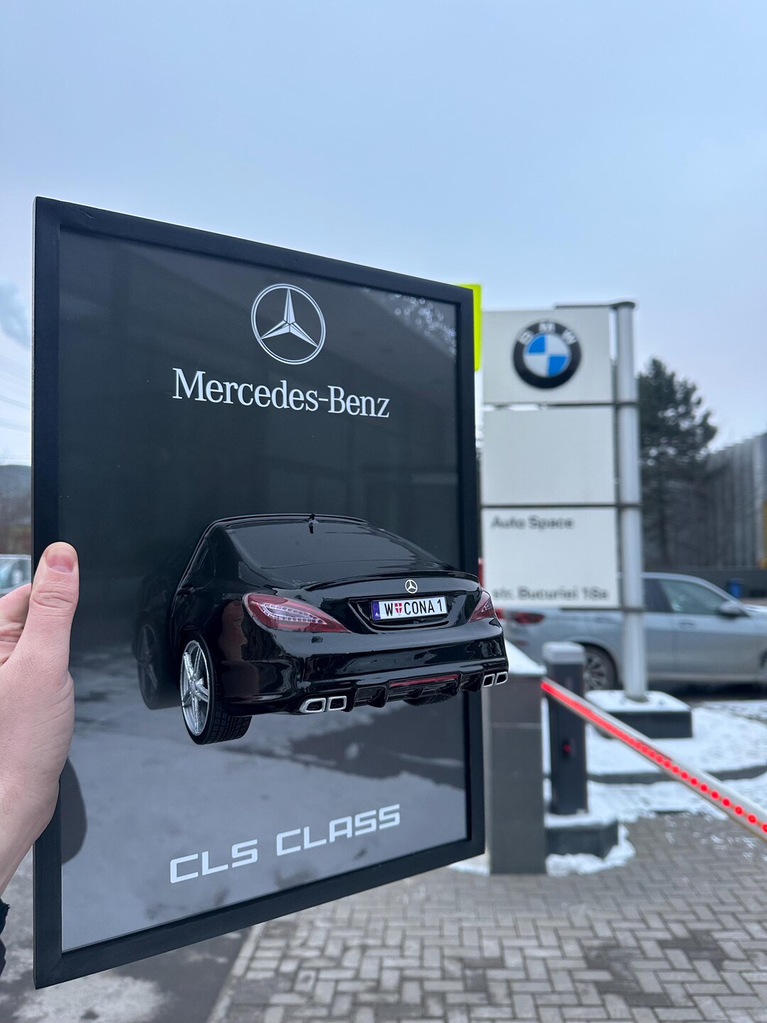 Mercedes Benz CLS 3D Printed Frame | Custom Automotive Wall Art ...