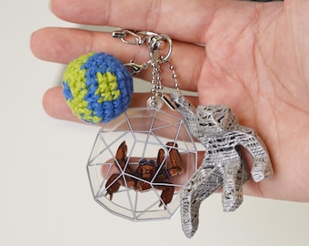 Proyecto Hail Mary Fan Art - Llavero Rocky el Alien Shaker impreso en 3D y tejido a crochet, Llavero Rocky