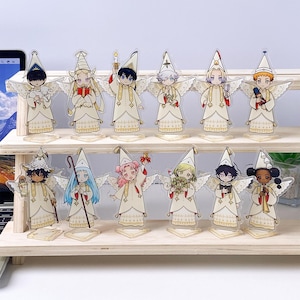 Witch Hat Atelier Chibi Acrylic Standee Set – Cute Q Version Character Desktop Decor, Anime Witch Figure Collection, Gift for Manga Fans