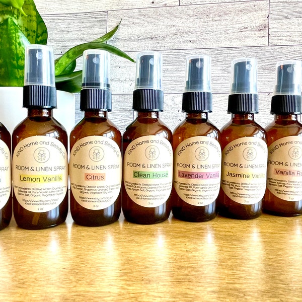 Room and Linen Spray | All-Natural Home Fragrance | Chemical Free Air Freshener | Non-Toxic Scent | Organic Room Spray