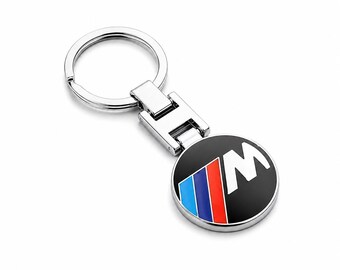 Handmade BMW M Series 3D Metal Logo Keychain | Car Key Ring Accessory