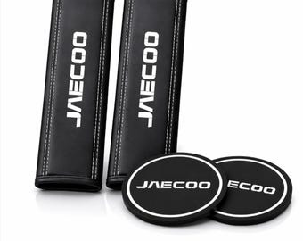 Car Interior Accessories Set – Seat Belt Pads + Cup Holder Coasters – JAECOO
