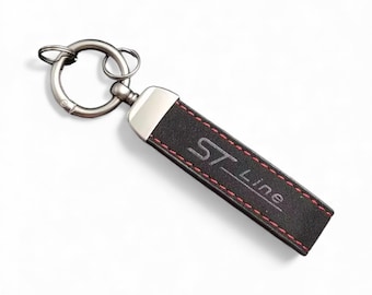 ST Line Nyckelring i mockaläder – Snygg present till Focus-, Fiesta-, Puma-ägare