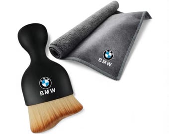 BMW Microfibre Towel & Cleaning Brush Gift Set | Car Care Kit