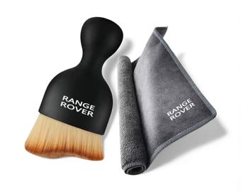 Handmade Range Rover Interior Cleaning Brush & Microfiber Towel Car Care Gift