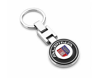 Handmade BMW Alpina 3D Metal Logo Keychain | Car Key Ring Accessory