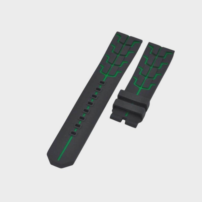 22 mm zwarte rubberen band voor Formula 1 WAZ1014 FT8027 afbeelding 2