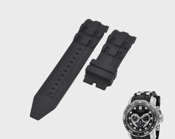 Bracelet de montre de remplacement en caoutchouc noir Pro Diver 37230 26 mm