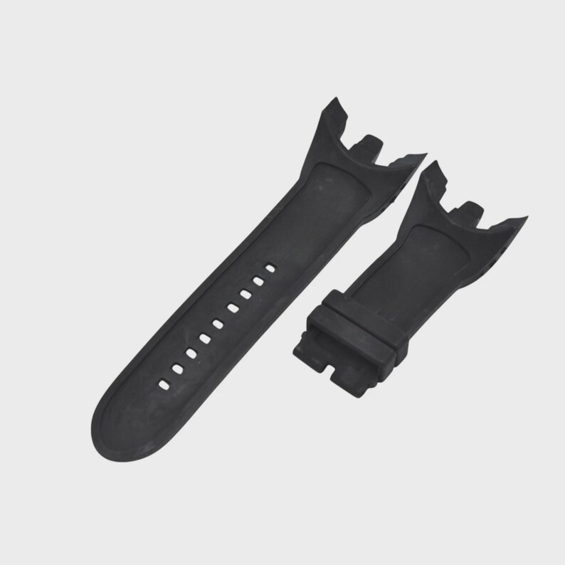 Correa de reloj Venom 10833 de caucho negro de 36 mm: correa deportiva de repuesto para reloj de pulsera. imagen 3