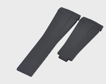 Sky-Dweller Deep Sea 22x16mm Black Rubber Watch Strap Replacement