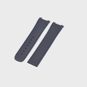 20mm Navy Blue Rubber Strap for Seamaster Aqua Terra image 1