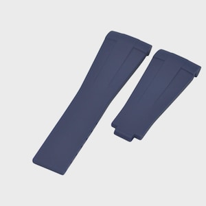 Cinturino di ricambio per orologio in gomma blu Sky-Dweller Deep Sea 22 x 16 mm immagine 1