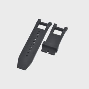 Correa de reloj Subaqua 5514 de caucho negro de 28 mm: correa deportiva de repuesto para reloj de pulsera. imagen 2