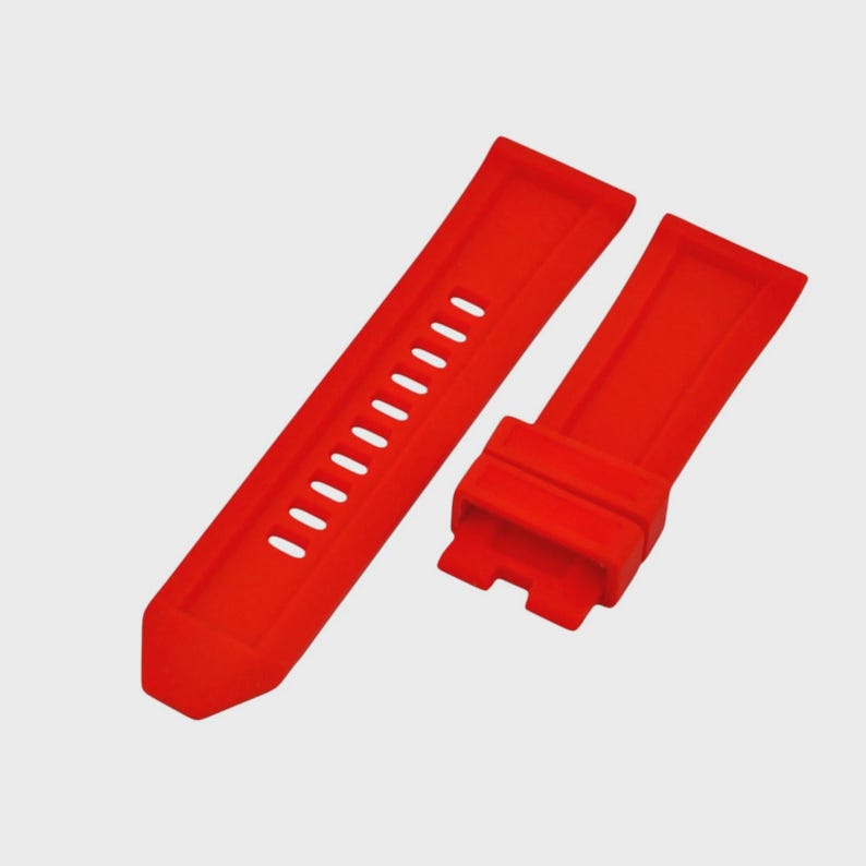 Correa de reloj de caucho rojo Bamf DZ7368 de 26 mm imagen 2