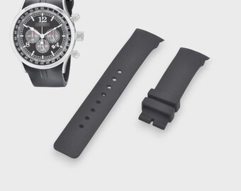 27mm Black Rubber Watch Strap Compatible with N13530G