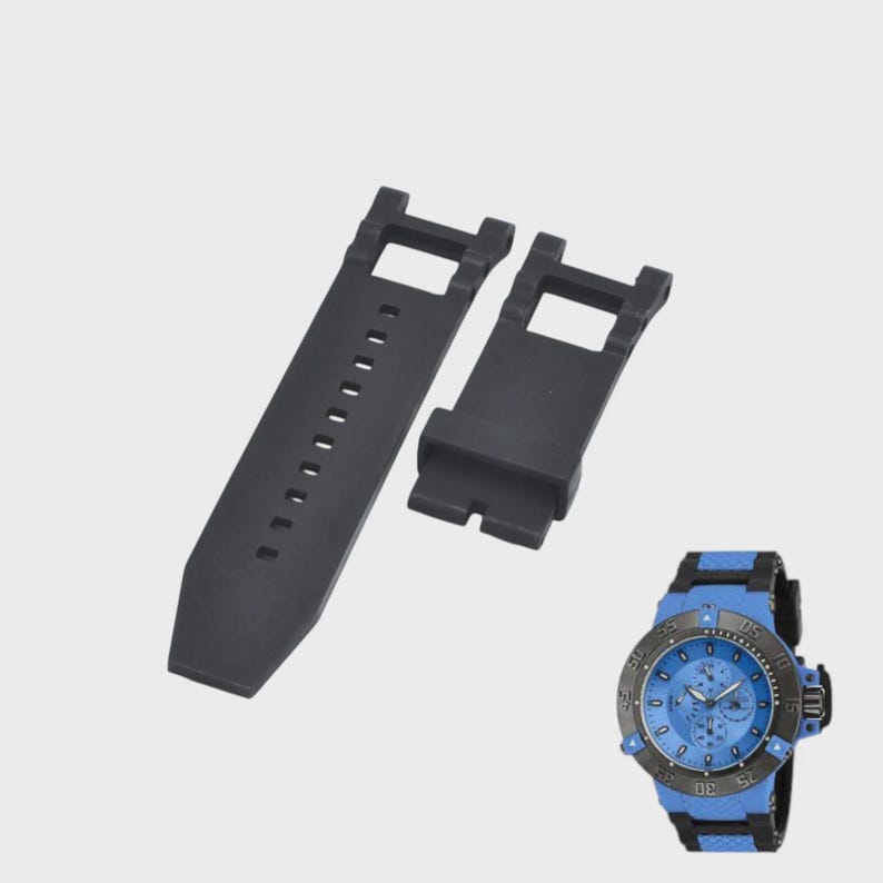 Subaqua 17118 28mm Black Rubber Watch Strap Replacement image 1