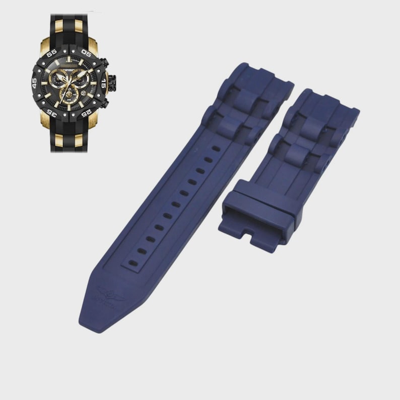 Pro Diver 36709 26mm Blue Rubber Watch Strap Replacement image 1