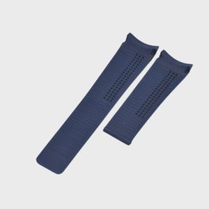 24mm Blue Rubber Strap for MP4 V4 Watch Band image 2