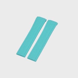 Correa de reloj de caucho turquesa de 21 mm para Aquanaut 5968G con pasador metálico imagen 1