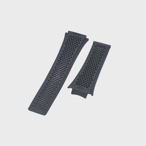 28mm Black Rubber Strap for Carrera Watch Band image 1