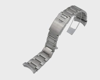 Brazalete de reloj de acero inoxidable plateado de 22 mm compatible con el modelo Pelagos.