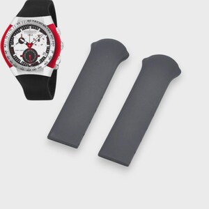 17mm Black Rubber Strap for T-Tracx T010417A T010.417.17.031.01 image 1