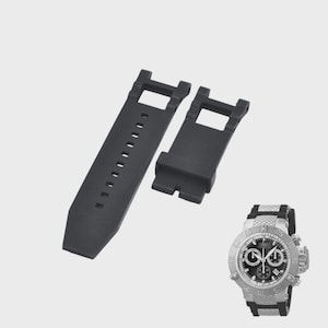 Cinturino per orologio Subaqua 5511 da 28 mm in gomma nera – Cinturino sportivo di ricambio per orologio da polso immagine 1