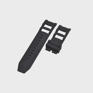 Cinturino per orologio Russian Diver 1090 da 26 mm in gomma nera – Cinturino sportivo di ricambio per orologio da polso immagine 2