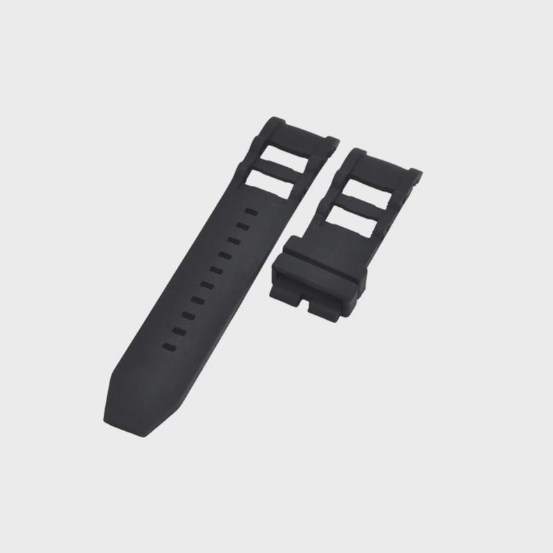 Cinturino per orologio Russian Diver 1090 da 26 mm in gomma nera – Cinturino sportivo di ricambio per orologio da polso immagine 2