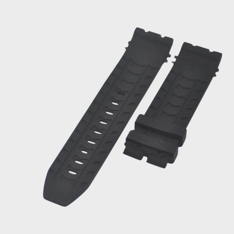 22mm Black Rubber Strap for T-Race T603041971 T1154172705703 image 3