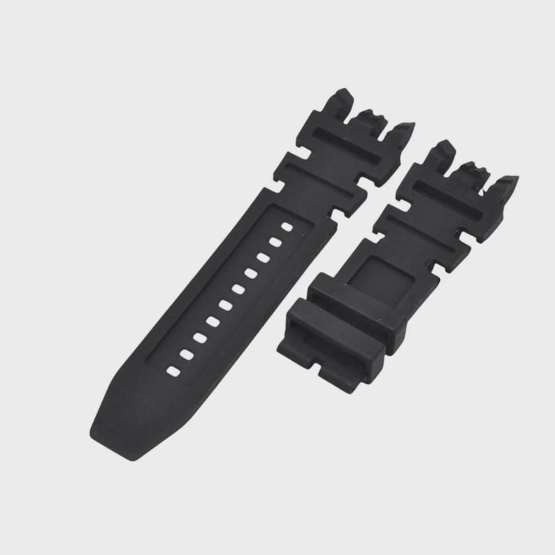Subaqua 18904 26mm Black Rubber Watch Strap Replacement image 3